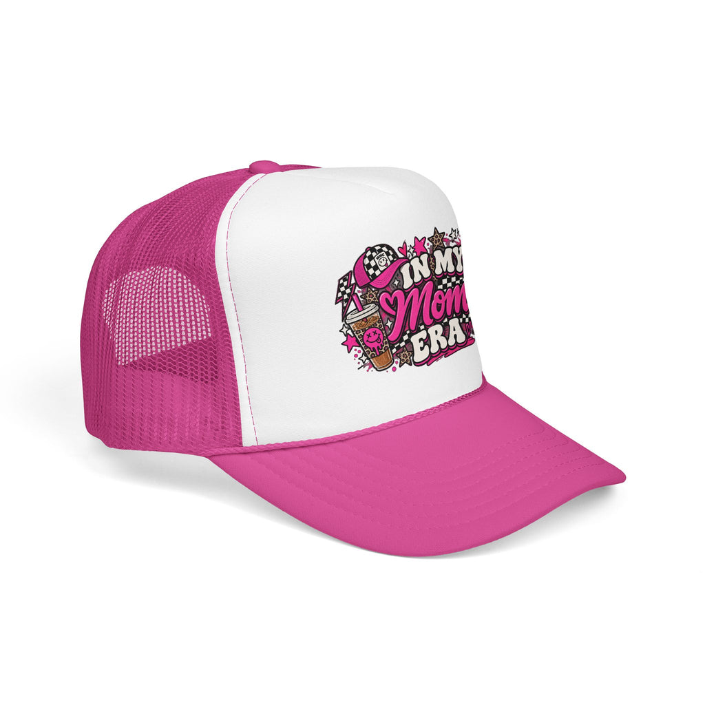 In My Mom Era Trucker Hat — Retro Floral Mom Pride Foam Cap
