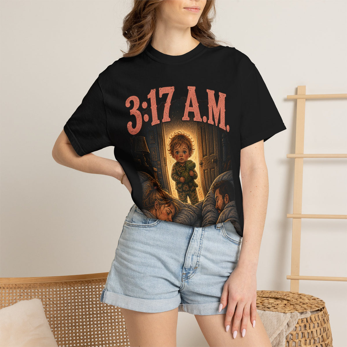 3:17 A.M. T-Shirt — Creepy Doll Nighttime Horror Tee