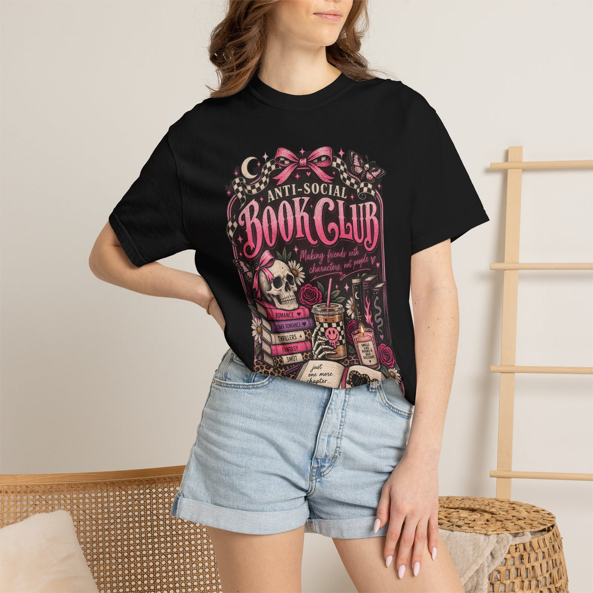 Anti-Social Book Club T-Shirt — Gothic Reading Graphic Tee