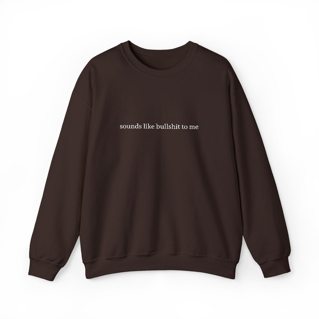 Minimal White Crewneck Sweatshirt — Subtle Center Script Design