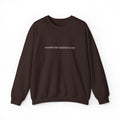 Minimal White Crewneck Sweatshirt — Subtle Center Script Design