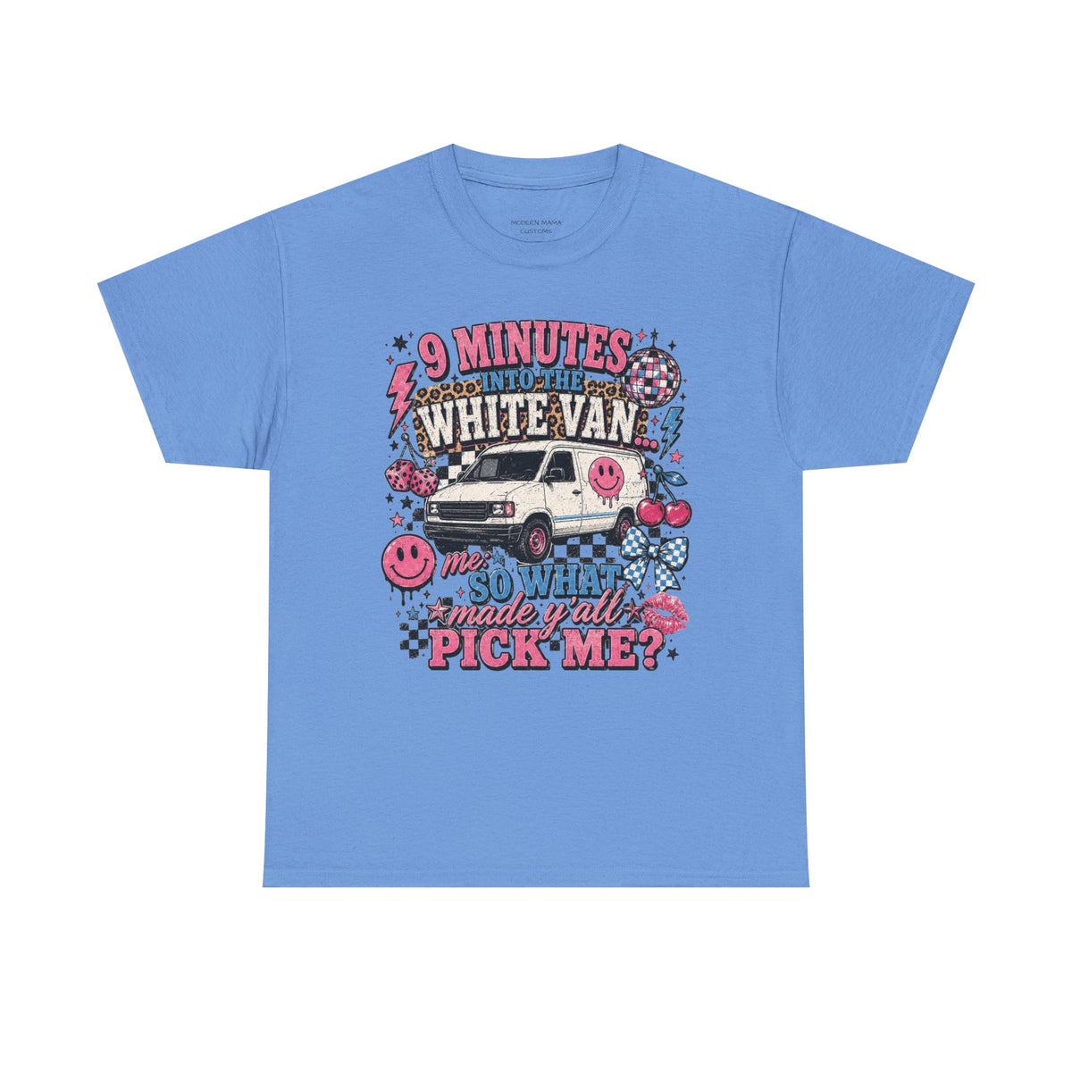 White Van Tee - "9 Minutes in the White Van" Retro Graphic T-Shirt