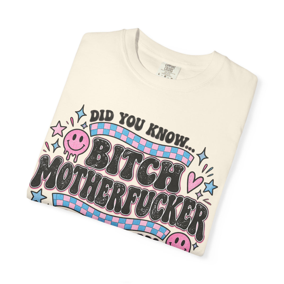 Graphic T-Shirt — “Did You Know... Bitch Motherfucker Is a Bad Word?” Retro Cute Statement Tee