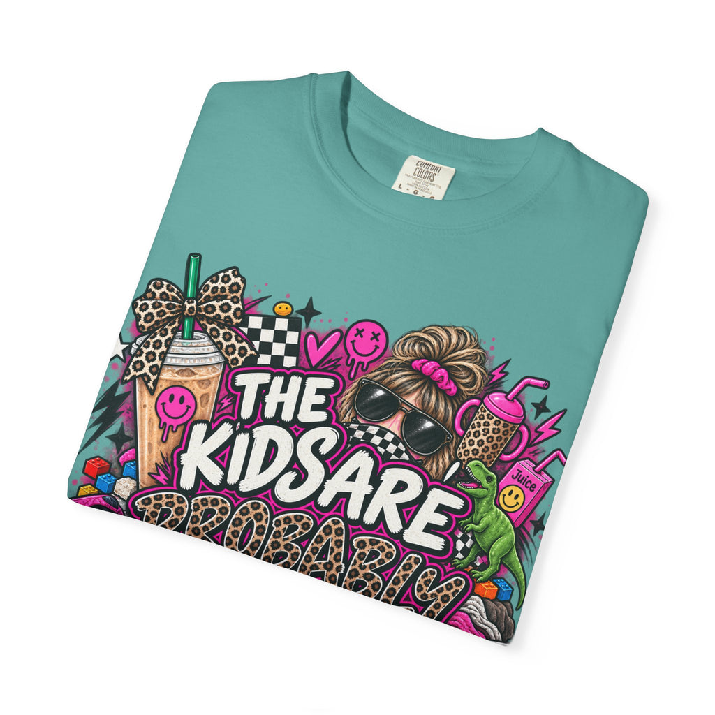 Funny Graphic T-Shirt — "The Kids Are Probably Fine" Retro Doodle Tee