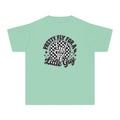 Youth Tee - "Pretty Fly for a Little Guy" Retro Checkered Peace Sign Design