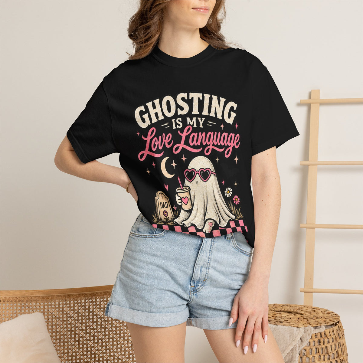 Ghosting Is My Love Language T-Shirt — Cute Retro Ghost Graphic Tee