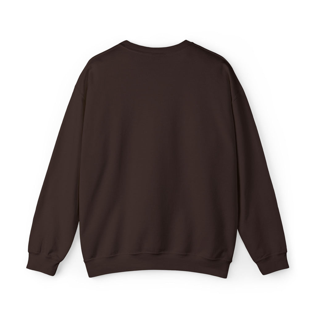 Minimal White Crewneck Sweatshirt — Subtle Center Script Design