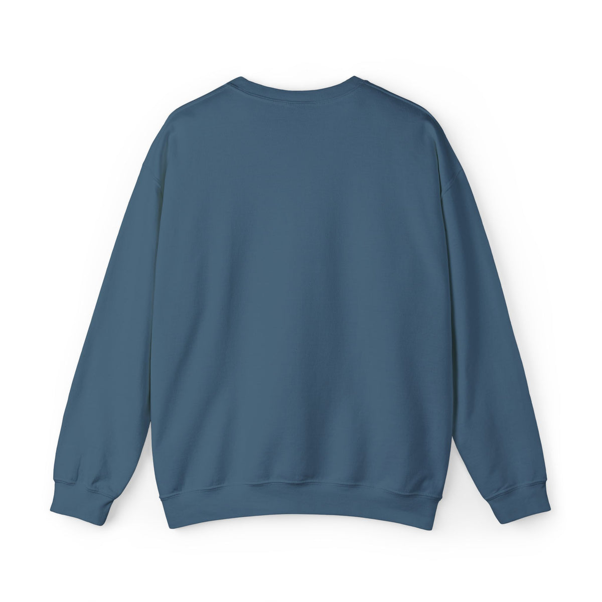 Minimalist Black Crewneck Sweatshirt with Tiny Center Text