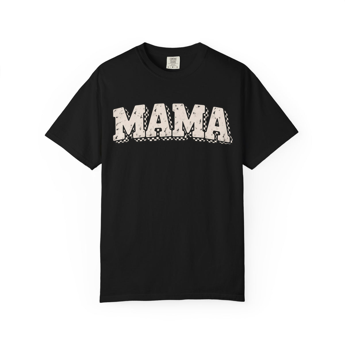 Mama Retro Graphic T-Shirt — Vintage Checkerboard Mom Tee