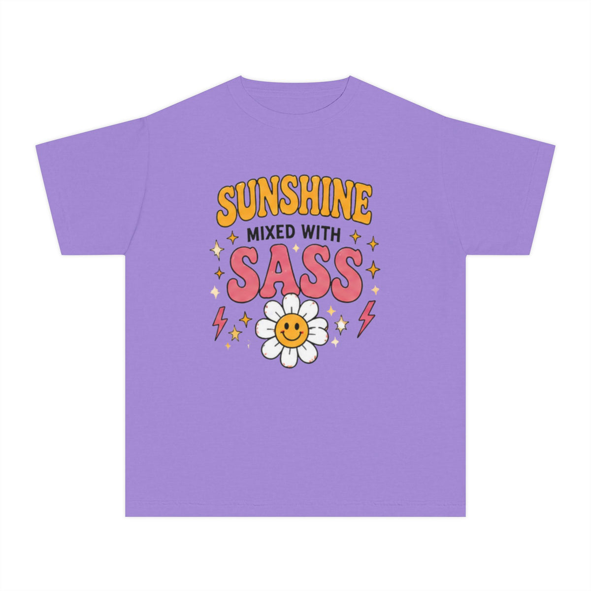 Youth Tee — "Sunshine Mixed With Sass" Daisy Graphic