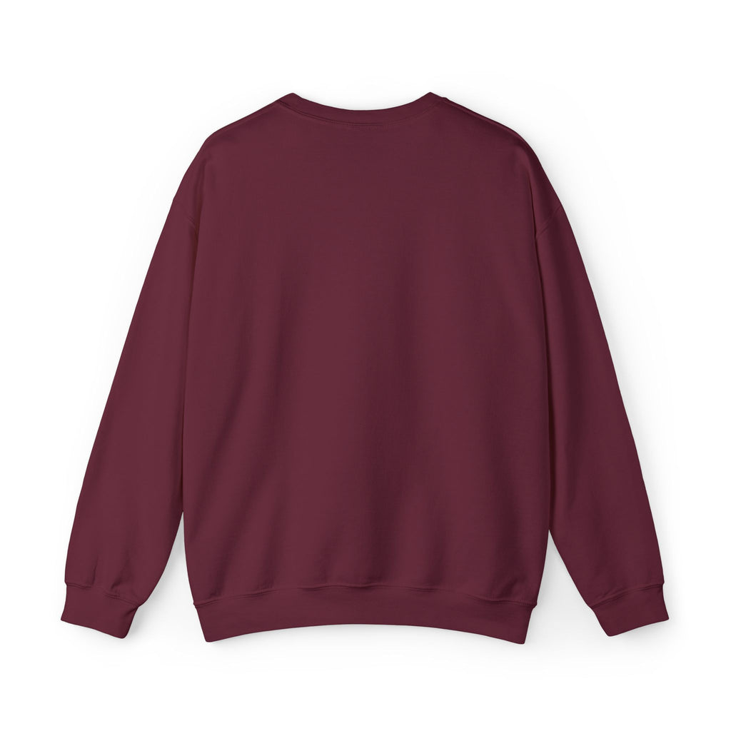Minimalist Black Crewneck Sweatshirt with Tiny Center Text
