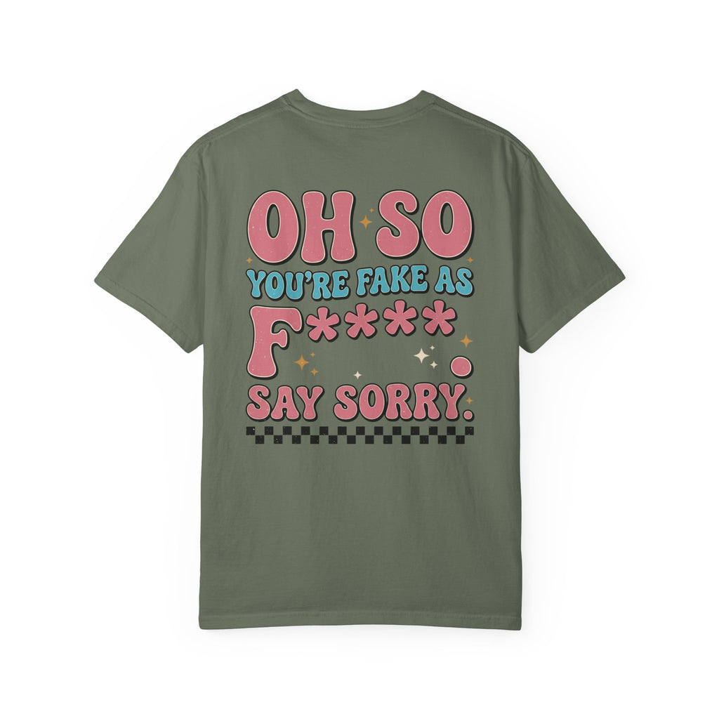 Be Kind Smiley T-Shirt — Retro 'Oh So You're Fake As F*' Graphic Tee