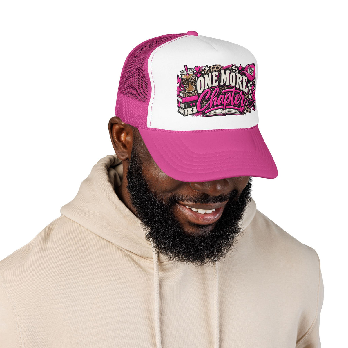 One More Chapter Trucker Hat — Book Lover Foam Cap