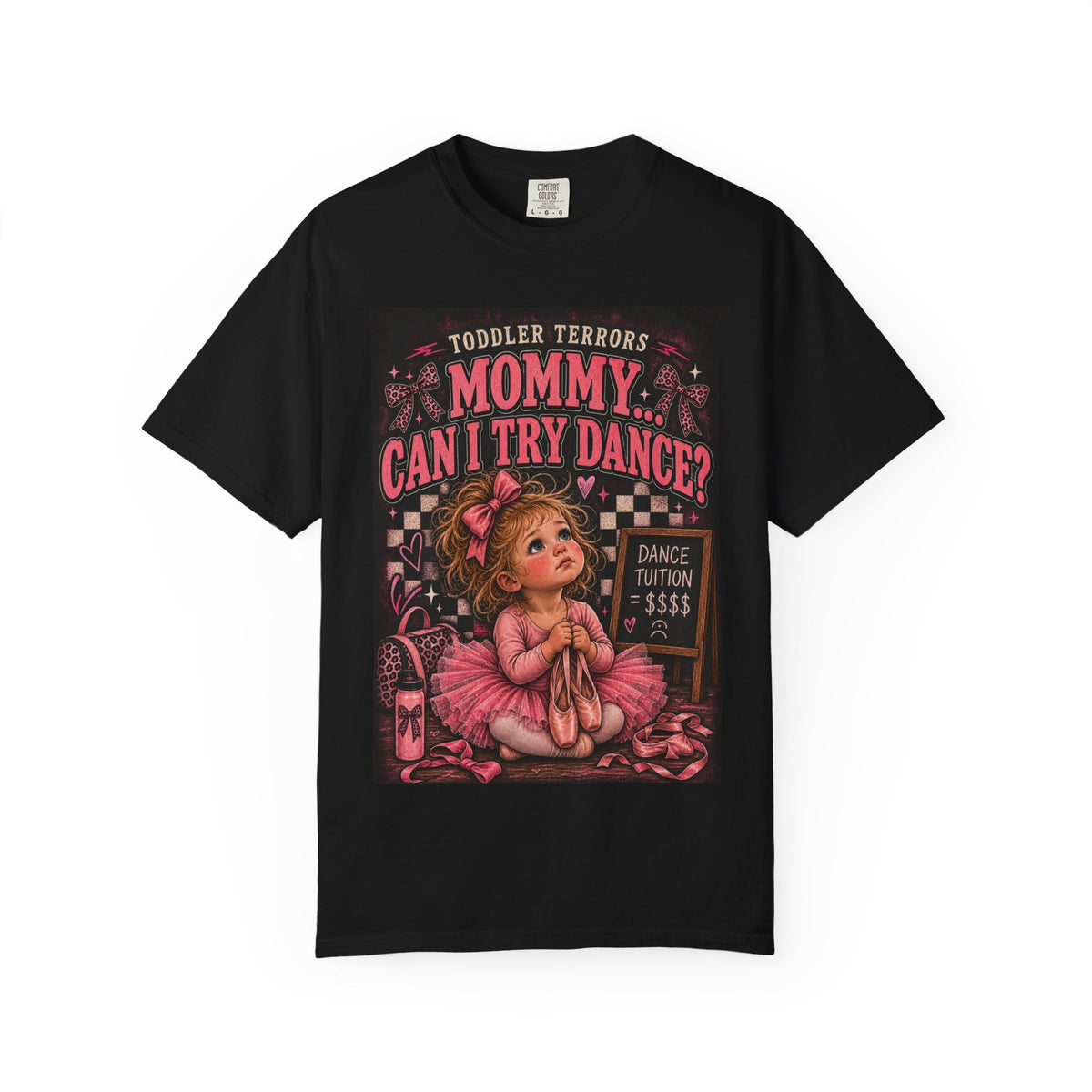 T-Shirt — "Mommy Can I Try Dance?" Vintage Toddler Ballet Graphic Tee