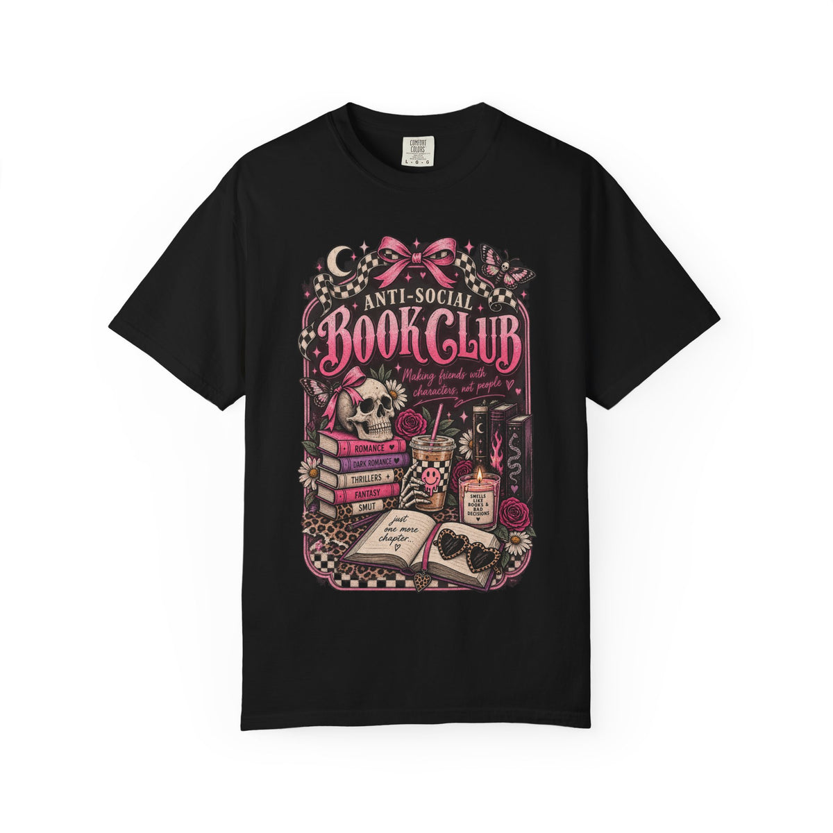 Anti-Social Book Club T-Shirt — Gothic Reading Graphic Tee