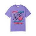 Good Moms Say Bad Words Graphic T-Shirt — Retro Smile Lightning Tee