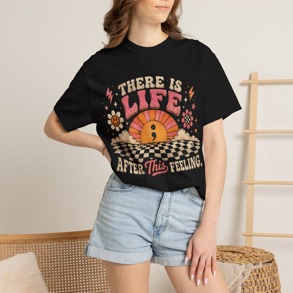 Retro 'There Is Life After This Feeling' Graphic T-Shirt