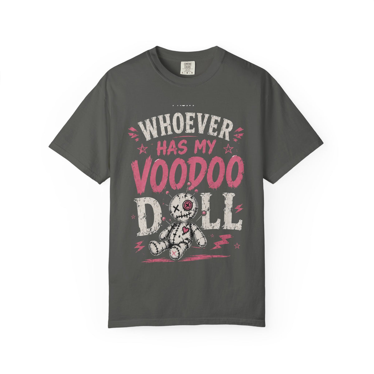 Voodoo Doll T‑Shirt — "Whoever Has My Voodoo Doll" Funny Fitness Tee (Front/Back Treadmill Design)