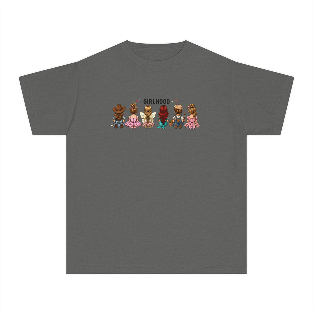 Girlhood Kids Tee — Cute Diverse Little Girls Graphic Shirt for Children