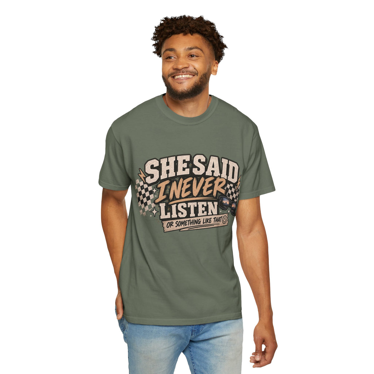 She Said I Never Listen T-Shirt — Funny Retro Racing Graphic Tee