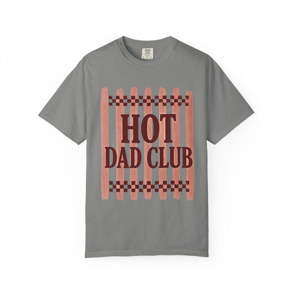 Hot Dad Club T-Shirt — Retro Check Fathers' Day Tee
