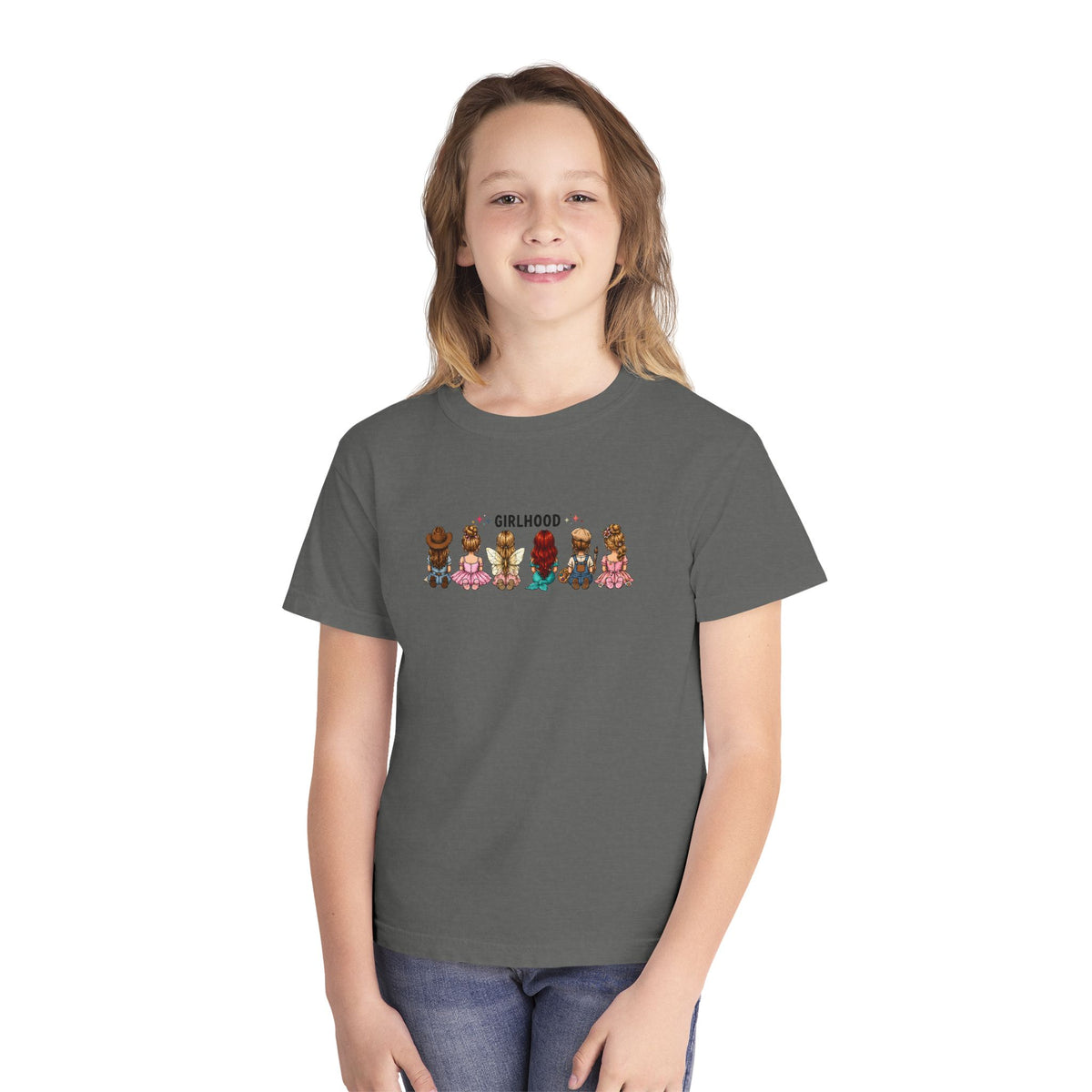 Girlhood Kids Tee — Cute Diverse Little Girls Graphic Shirt for Children