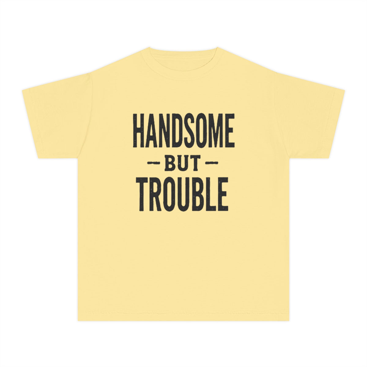 Youth Tee - "Handsome But Trouble" Graphic Kids Shirt