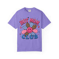 Hot Mom Club T-Shirt — Retro Smiley Flower Graphic Tee for Moms