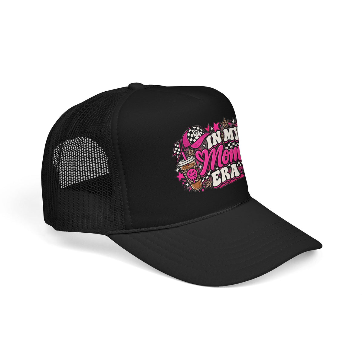In My Mom Era Trucker Hat — Retro Floral Mom Pride Foam Cap