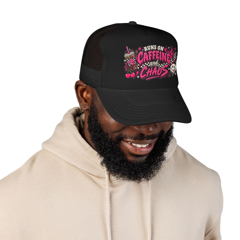 Runs on Caffeine and Chaos Trucker Hat