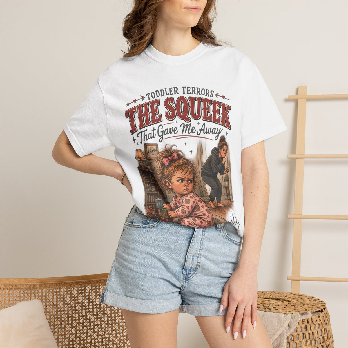 T-Shirt — "The Squeek That Gave Me Away" Toddler Terrors Vintage Graphic Tee