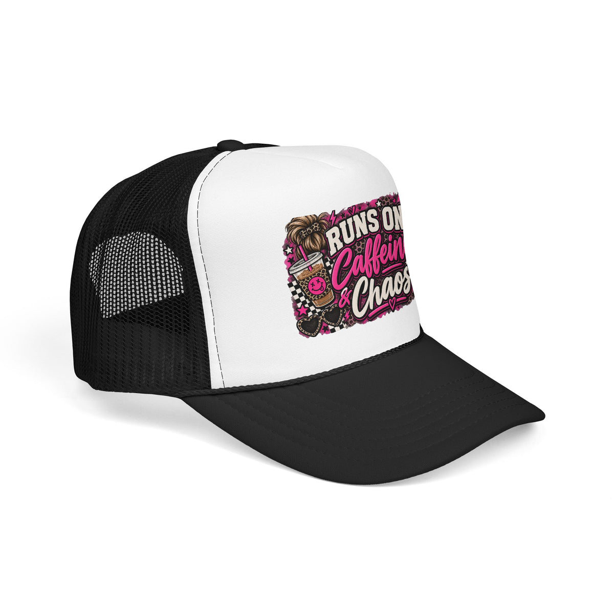 Runs On Caffeine & Chaos Trucker Hat
