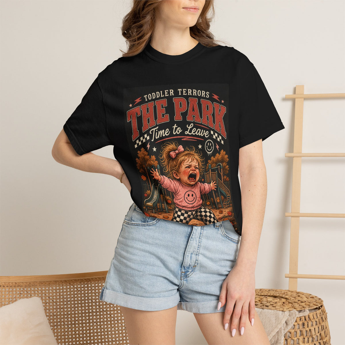 Toddler T-Shirt — "Toddler Terrors: The Park — Time to Leave" Vintage Playground Graphic