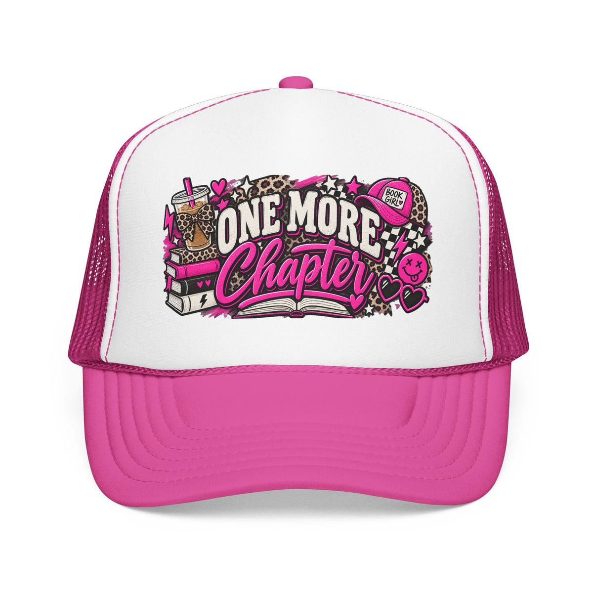 One More Chapter Trucker Hat — Book Lover Foam Cap