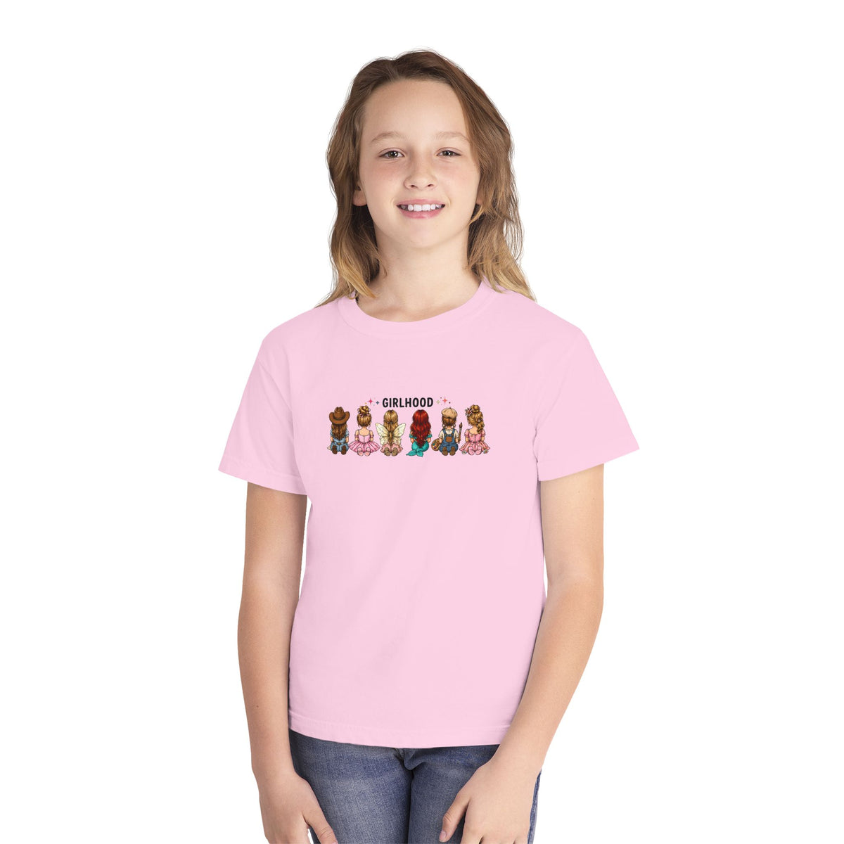 Girlhood Kids Tee — Cute Diverse Little Girls Graphic Shirt for Children