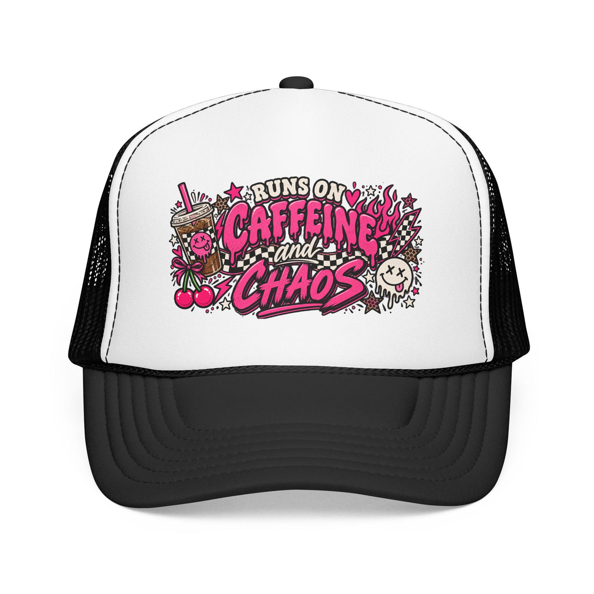 Runs on Caffeine and Chaos Trucker Hat
