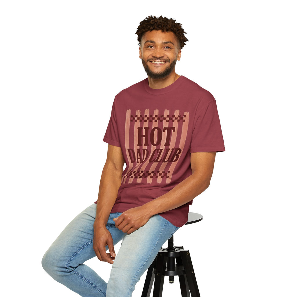 Hot Dad Club T-Shirt — Retro Check Fathers' Day Tee