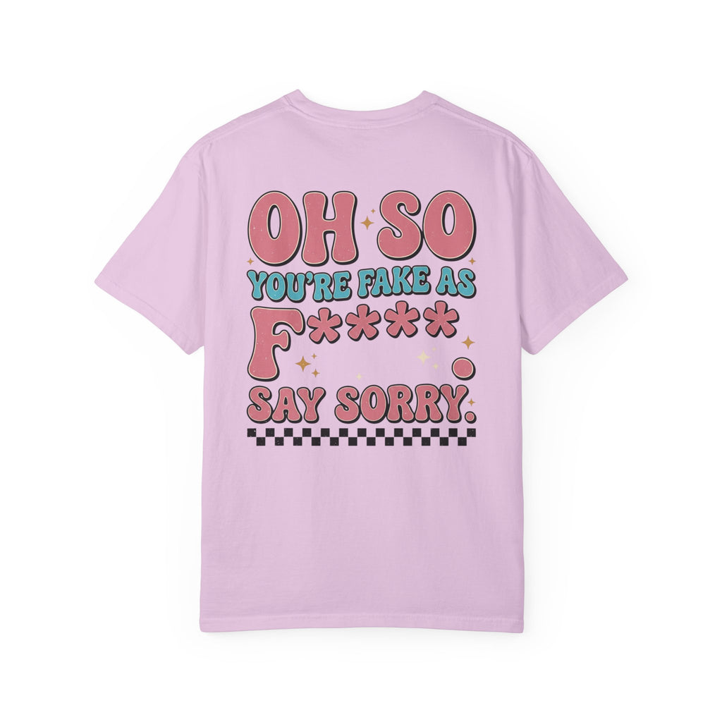 Be Kind Smiley T-Shirt — Retro 'Oh So You're Fake As F*' Graphic Tee