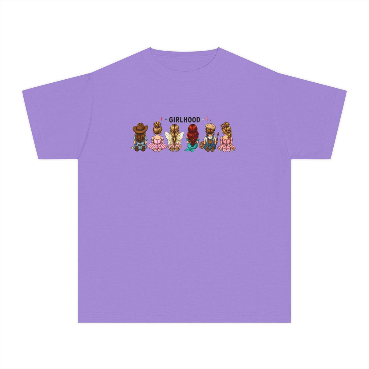 Girlhood Kids Tee — Cute Diverse Little Girls Graphic Shirt for Children