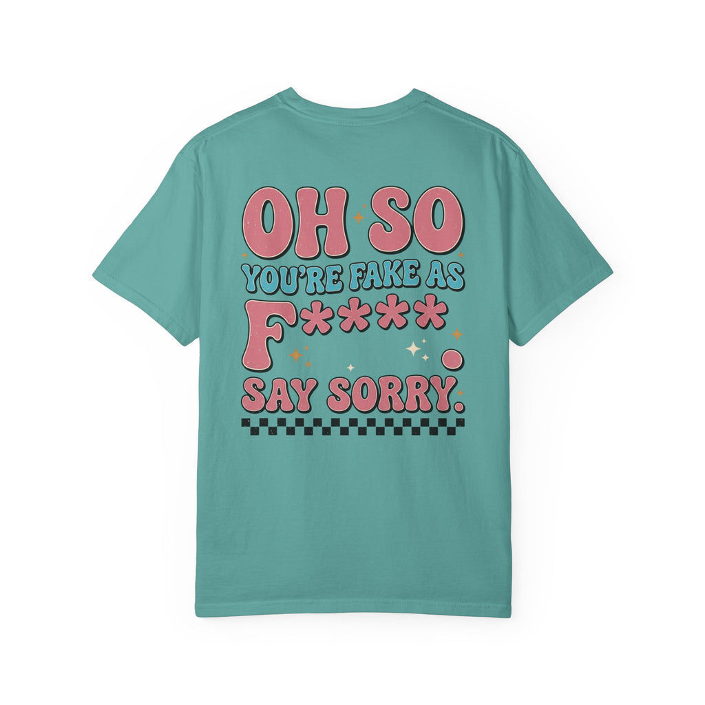Be Kind Smiley T-Shirt — Retro 'Oh So You're Fake As F*' Graphic Tee