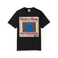 Modern Mama Motherhood T-Shirt — Vintage Smiley Leopard Graphic Tee for Moms