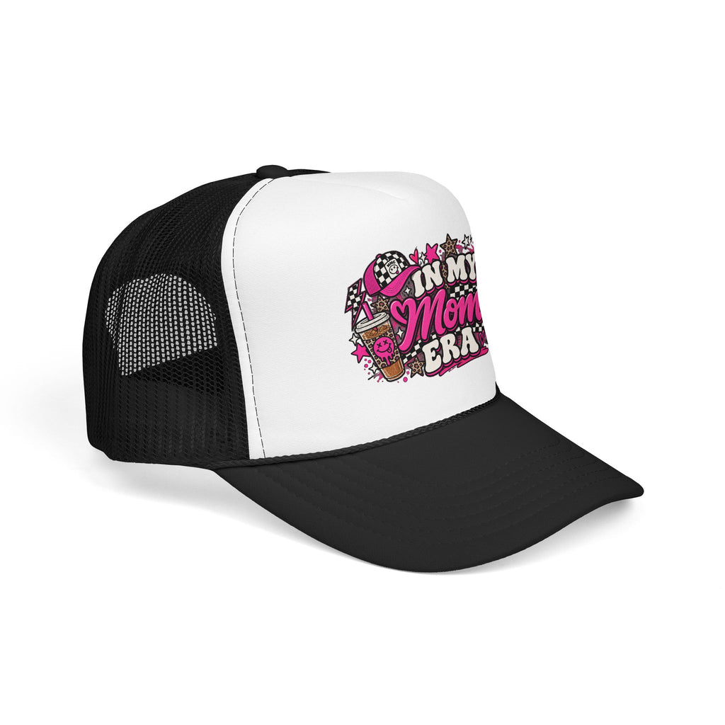 In My Mom Era Trucker Hat — Retro Floral Mom Pride Foam Cap